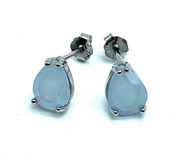 Boucles d'oreilles Argent 925 Aigue Marine Larme