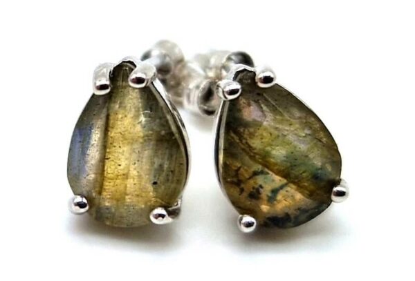 Boucles d'oreilles Argent 925 Labradorite Larme