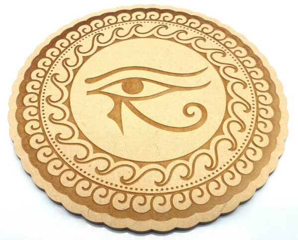 Plaque Bois Oeil d'Horus 15cm