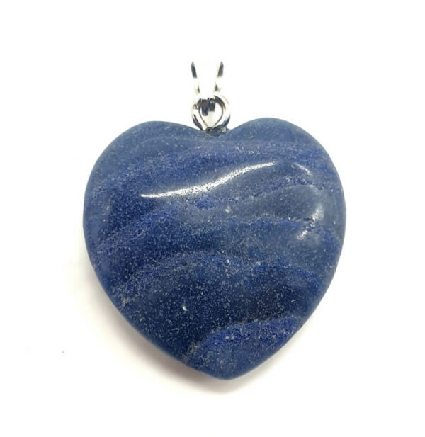 Pendentif Coeur Aventurine Bleue 2.5cm