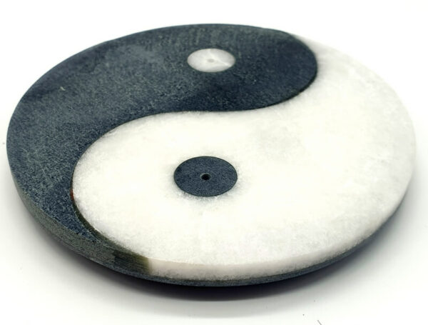 Porte-Encens Pierre Design Ying-Yang 10cm